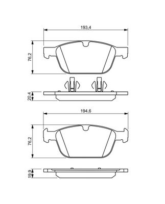 Bremsbelagsatz, Scheibenbremse