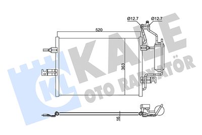 KALE OTO RADYATÖR 382495 Радиатор кондиционера  для OPEL MERIVA A вэн (X03) 1.6 16V (E75)