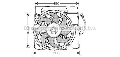 Вентилятор, охлаждение двигателя AVA QUALITY COOLING BW7511 для BMW Z3