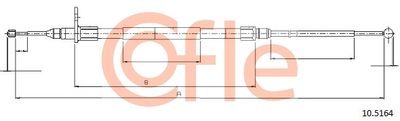 Тросик, cтояночный тормоз COFLE 92.10.5164 для LAND ROVER RANGE ROVER