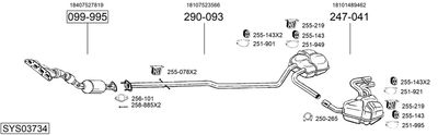 Изпускателна система BOSAL SYS03734