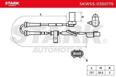 датчик, обороти на колелото STARK SKWSS-0350175