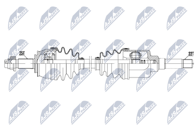 Приводной вал NTY NPW-CT-071 для CITROËN NEMO
