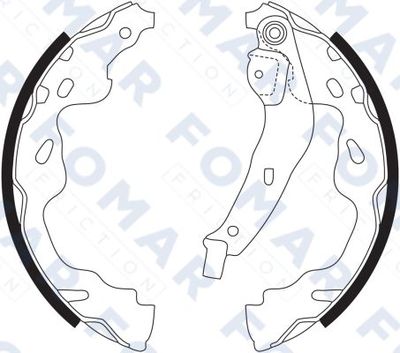 Комплект тормозных колодок FOMAR Friction FO 9086 для TOYOTA AYGO