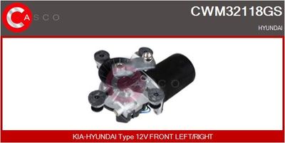 Двигатель стеклоочистителя CASCO CWM32118GS для HYUNDAI SONATA