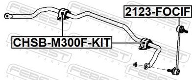 SET REPARATIE BUCSA BARA STABILIZATOARE FEBEST CHSBM300FKIT 1