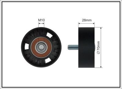 rolka kierunkowa / prowadząca, pasek klinowy zębaty CAFFARO 211-00SC