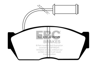 Комплект тормозных колодок, дисковый тормоз EBC Brakes DP606 для ROVER 200