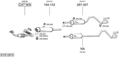 SISTEM DE ESAPAMENT BOSAL SYS12974