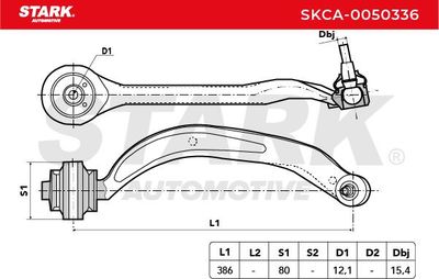 носач, окачване на колелата STARK SKCA-0050336