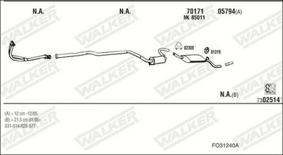 Изпускателна система WALKER FO31240A