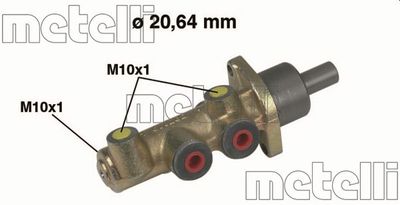 Главный тормозной цилиндр METELLI 05-0218 для FIAT ELBA