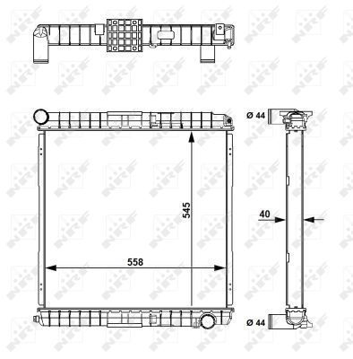 Radiator, engine cooling 58827