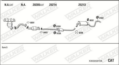SISTEM DE ESAPAMENT WALKER KIK005972A