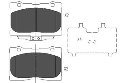 Комплект тормозных колодок, дисковый тормоз KAVO PARTS KBP-2039 для ACURA RL