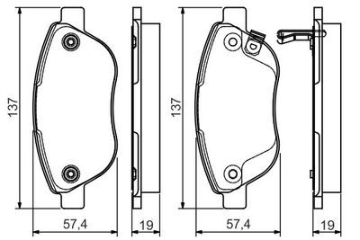 Комплект тормозных колодок, дисковый тормоз BOSCH 0 986 495 103 для OPEL CORSA