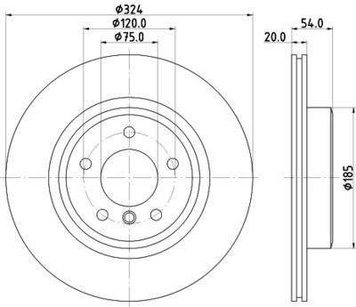 HELLA 8DD 355 123-451 Тормозные диски  для BMW Z4 (Бмв З4)