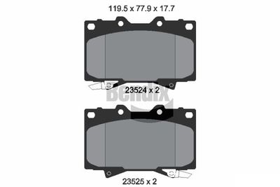 Комплект тормозных колодок, дисковый тормоз BENDIX Braking BPD2002 для LEXUS LX