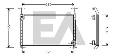Конденсатор, кондиционер EACLIMA 30C25022 для FIAT MAREA
