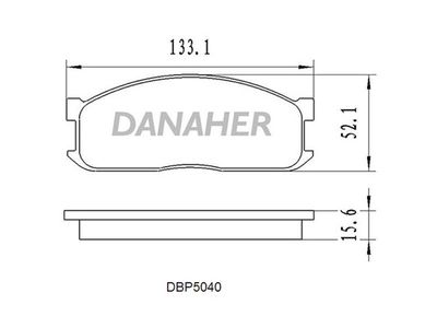 Комплект тормозных колодок, дисковый тормоз DANAHER DBP5040 для FORD ECONOVAN