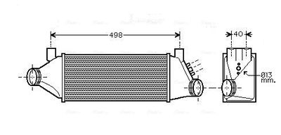 AVA QUALITY COOLING Intercooler, inlaatluchtkoeler (FDA4385)