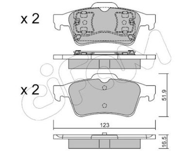 Bremsbelagsatz, Scheibenbremse