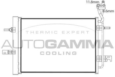 AUTOGAMMA 105827 Радиатор кондиционера  для OPEL MERIVA A вэн (X03) 1.6 16V (E75)