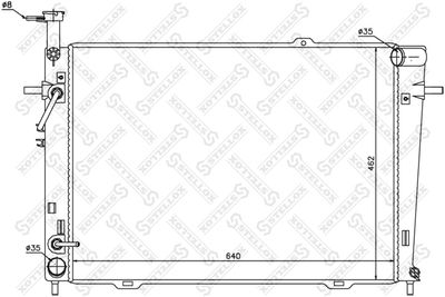 Радиатор, охлаждение двигателя STELLOX 10-25417-SX для HYUNDAI TUCSON