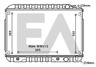 Радиатор, охлаждение двигателя EACLIMA 31R50043 для MERCEDES-BENZ SL
