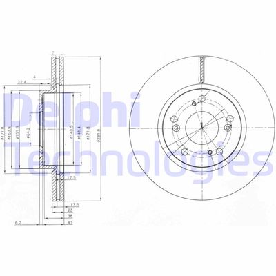 Bromsskiva DELPHI BG3980C