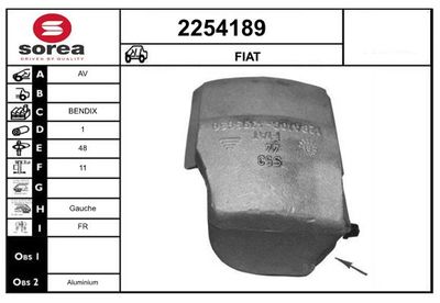 Тормозной суппорт EAI 2254189 для SEAT 127