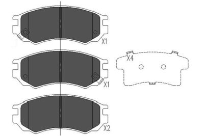 Комплект тормозных колодок, дисковый тормоз KAVO PARTS KBP-6531 для NISSAN 100NX
