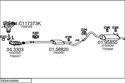 Układ wydechowy MTS RENA30469A009202