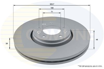 спирачен диск COMLINE ADC1579V