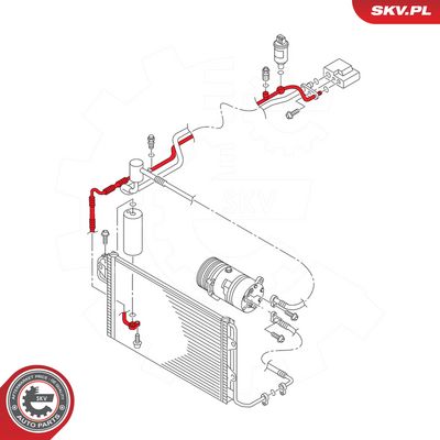 Vysokotlaké / nízkotlaké vedení, klimatizace SKV 54SKV708