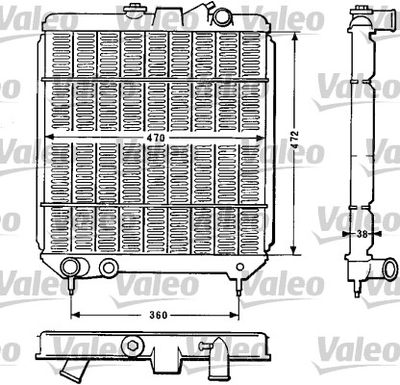 Радиатор, охлаждение двигателя VALEO 810886 для PEUGEOT J7