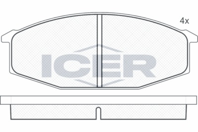 140315 ICER Комплект тормозных колодок, дисковый тормоз