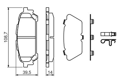 Brake Pad Set, disc brake 0 986 494 232