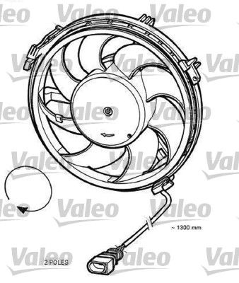 VALEO 696055 Вентилятор системы охлаждения двигателя  для AUDI A8 (Ауди А8)