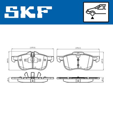 Brake Pad Set, disc brake VKBP 80385