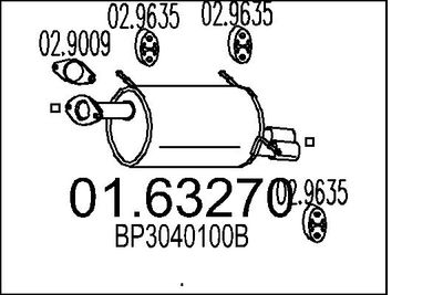 MTS 01.63270 Глушитель выхлопных газов  для MAZDA 323 C IV (BG) 1.8 16V Turbo 4WD