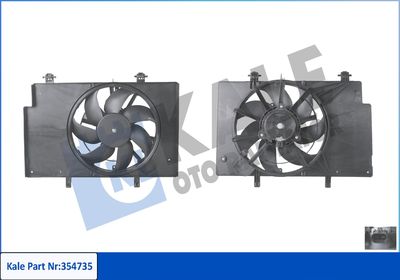 Вентилятор, охлаждение двигателя KALE OTO RADYATÖR 354735 для FORD B-MAX