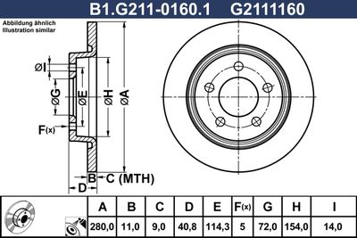 GALFER B1.G211-0160.1 Гальмівні диски 