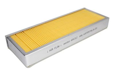 Cabinefilter 370x135x45, patroon past: FENDT 8350 JOHN DEERE 244 E, 244 H, 244 J, 304 J, 324J, 344G