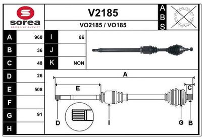 ANTRIEBSWELLE SNRA V2185