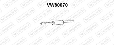 Предглушитель выхлопных газов VENEPORTE VW80070 для VW SCIROCCO