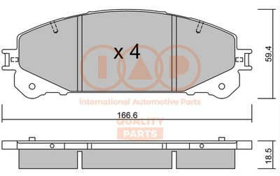 Комплект тормозных колодок, дисковый тормоз IAP QUALITY PARTS 704-17134P для LEXUS NX