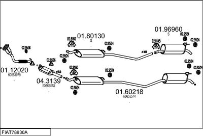 SISTEM DE ESAPAMENT MTS FIAT78930A011159
