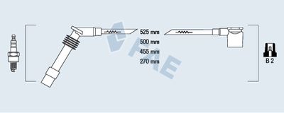 Комплект проводов зажигания FAE 85084 для OPEL MERIVA