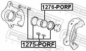 Piston, brake caliper 1276-PORF